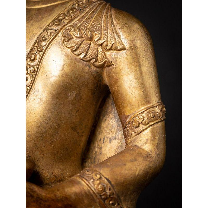 Old Bronze Nepali Buddha from Nepal For Sale 12