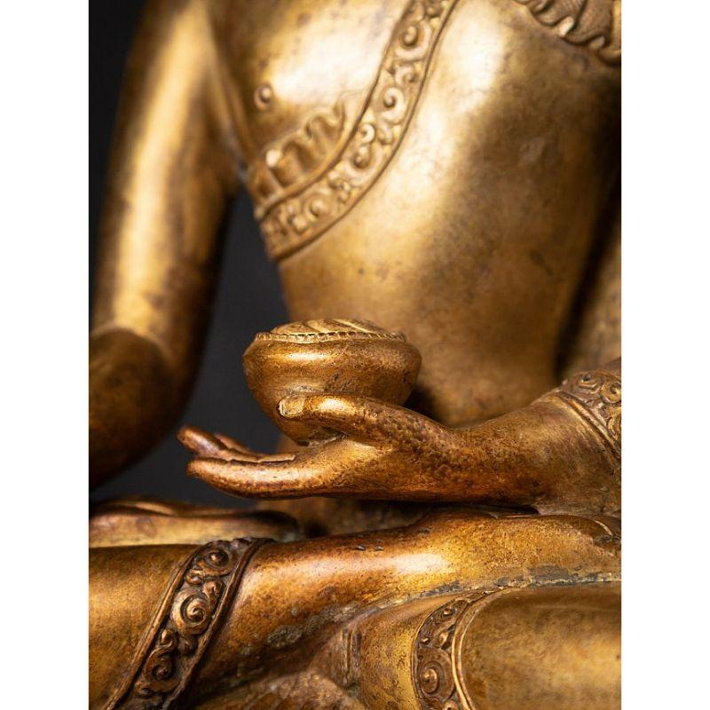 Old Bronze Nepali Buddha from Nepal For Sale 13