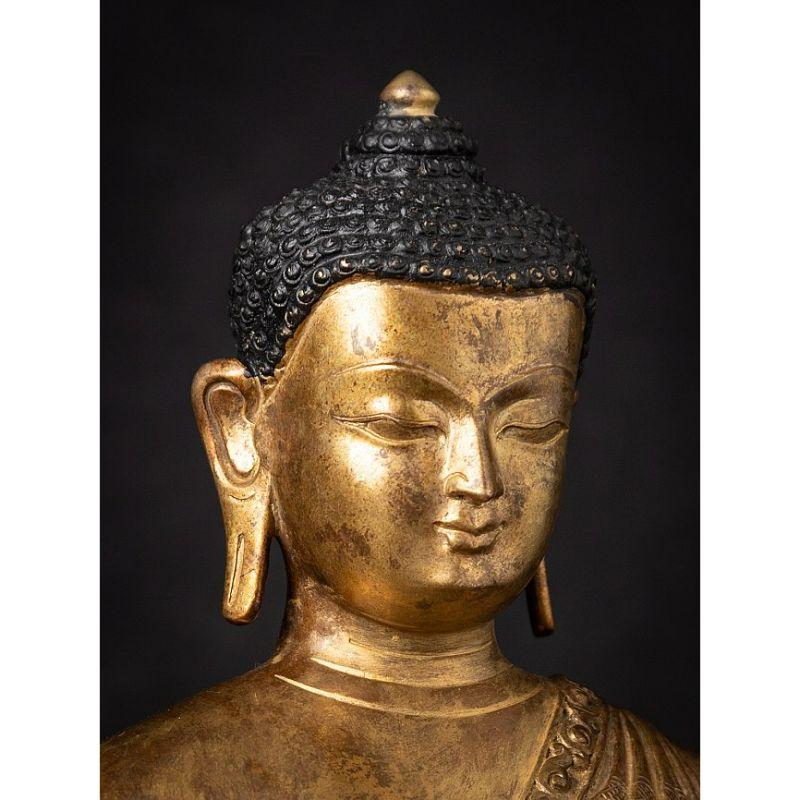 Old Bronze Nepali Buddha from Nepal For Sale 3