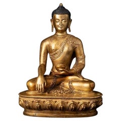 Vintage Old Bronze Nepali Buddha from Nepal