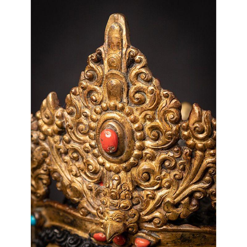 Old Bronze Nepali Buddha Head from Nepal For Sale 7