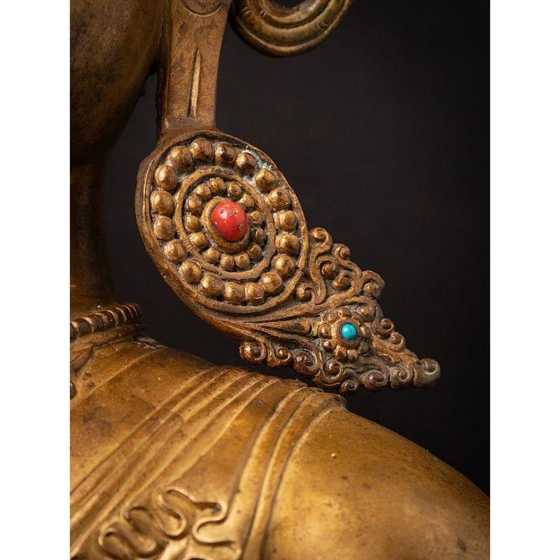 Old Bronze Nepali Buddha Head from Nepal For Sale 13
