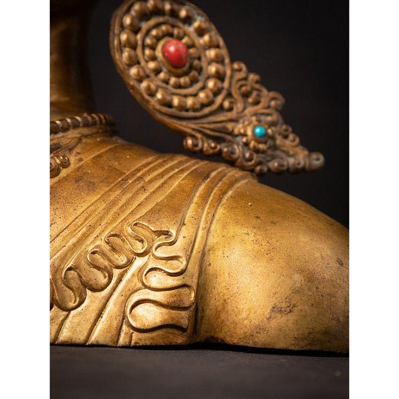 Old Bronze Nepali Buddha Head from Nepal For Sale 14