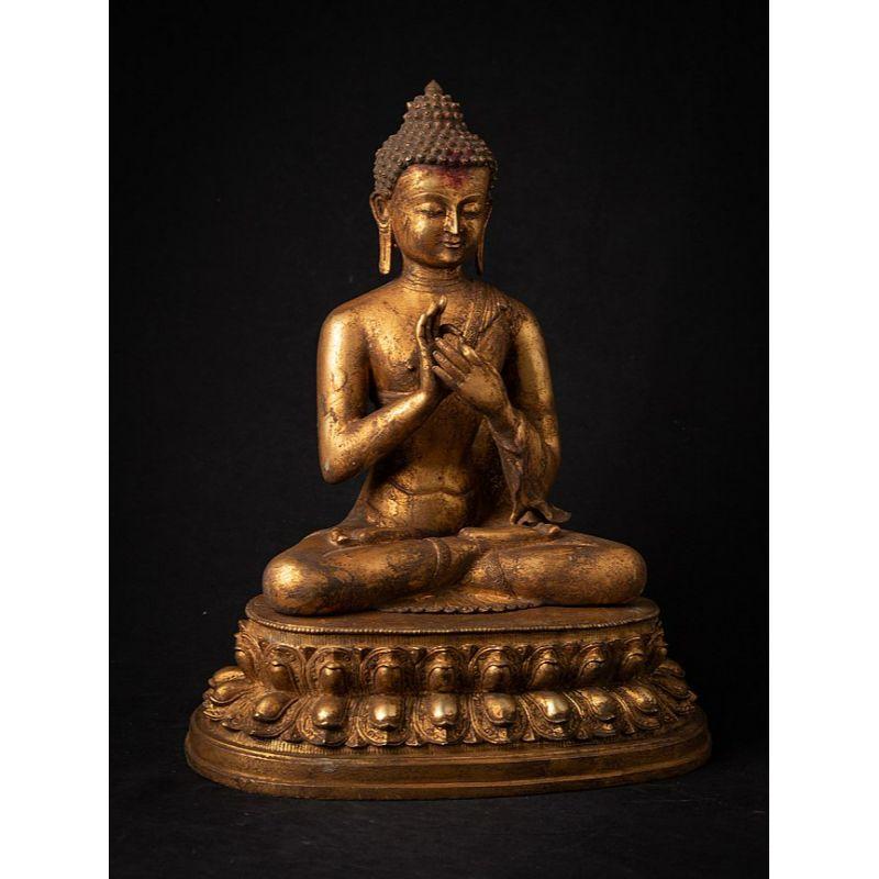 Old Bronze Nepali Buddha Statue from, Nepal For Sale 4