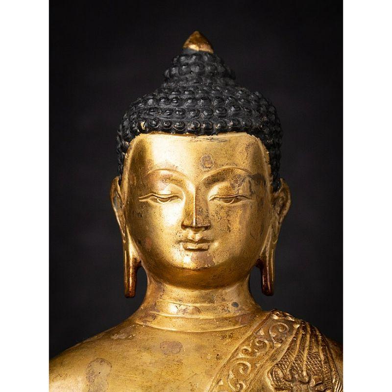 Old Bronze Nepali Buddha Statue from Nepal For Sale 5