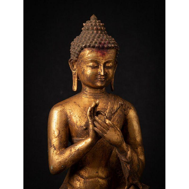 Old Bronze Nepali Buddha Statue from, Nepal For Sale 5