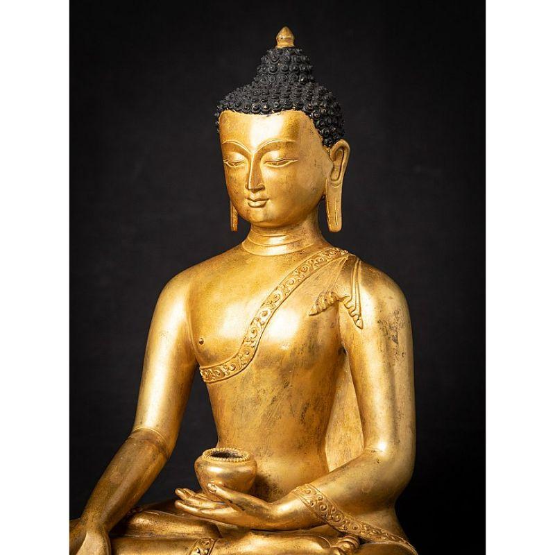Buddha-Statue aus Nepal aus altem Bronze im Angebot 6