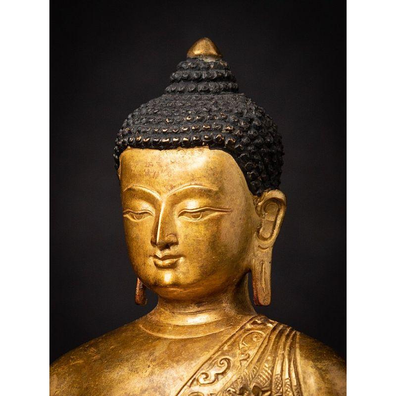 Vecchia statua di Buddha nepalese in bronzo dal Nepal 6