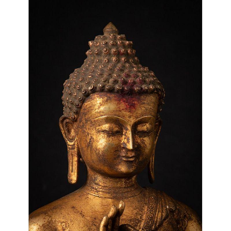 Old Bronze Nepali Buddha Statue from, Nepal For Sale 6