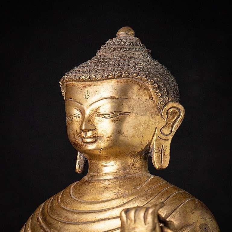 Old bronze Nepali Buddha statue from Nepal For Sale 6