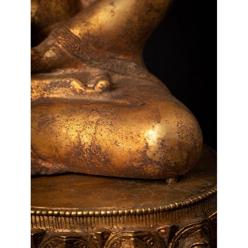 Old Bronze Nepali Buddha Statue from Nepal For Sale 8