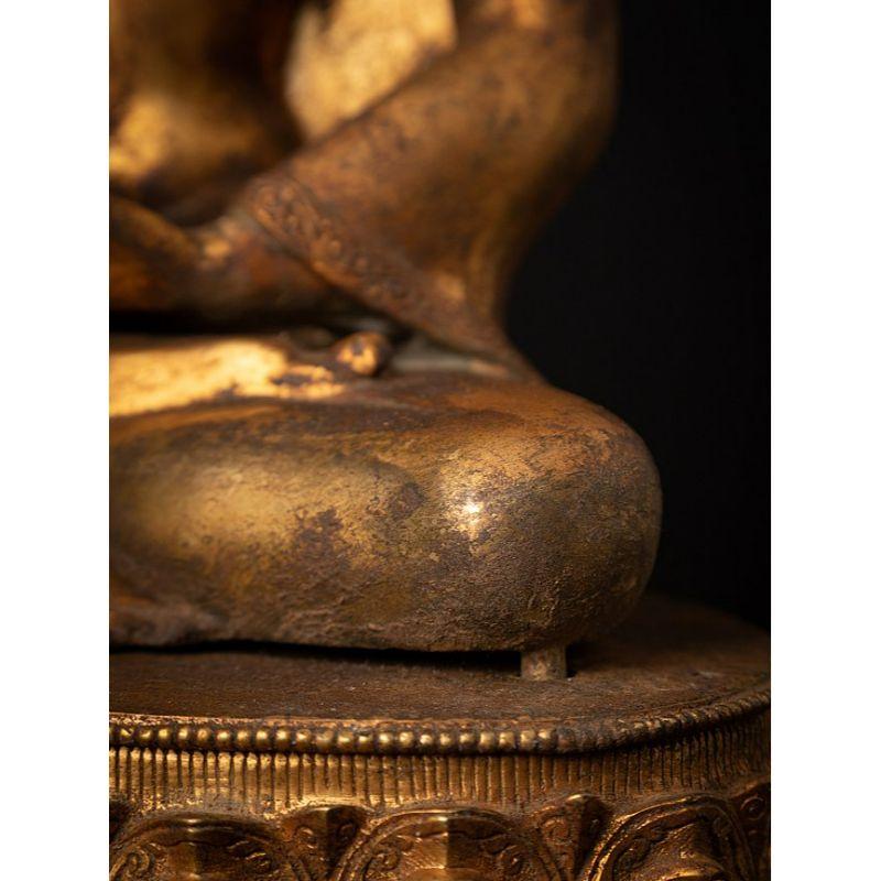 Old Bronze Nepali Buddha Statue from Nepal For Sale 8