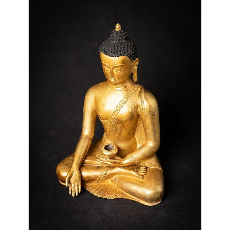 Buddha-Statue aus Nepal aus altem Bronze im Angebot 8