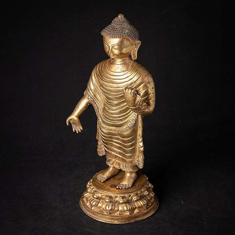 Ancienne statue de Bouddha népalais en bronze du Népal en vente 6