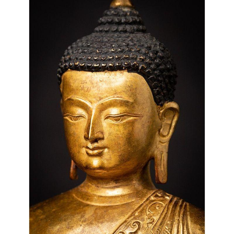 Vecchia statua di Buddha nepalese in bronzo dal Nepal 9
