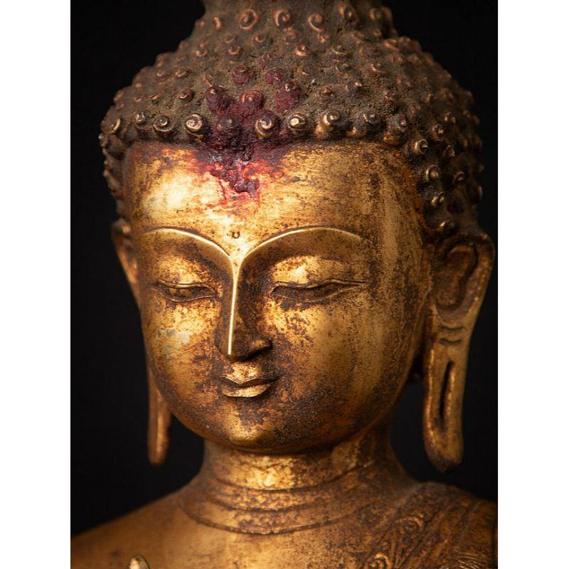 Old Bronze Nepali Buddha Statue from, Nepal For Sale 9
