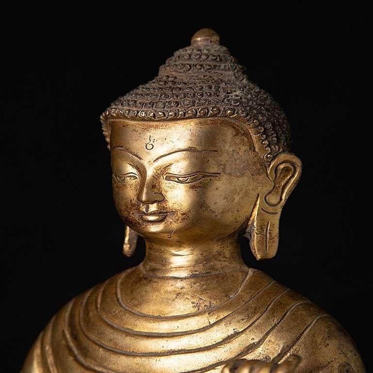 Old bronze Nepali Buddha statue from Nepal For Sale 9