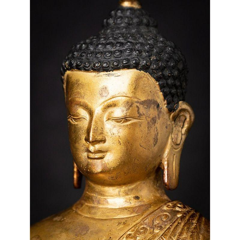 Old Bronze Nepali Buddha Statue from Nepal For Sale 10