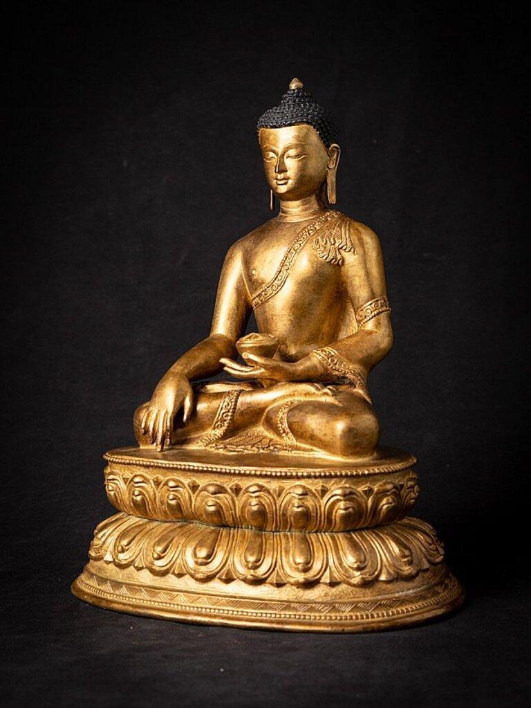 Antica statua di bronzo del Buddha nepalese, Nepal 10