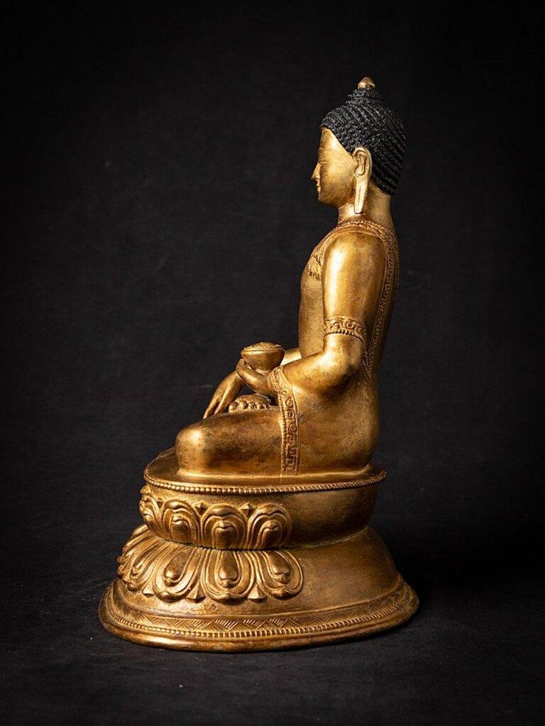 Antica statua di bronzo del Buddha nepalese, Nepal 11