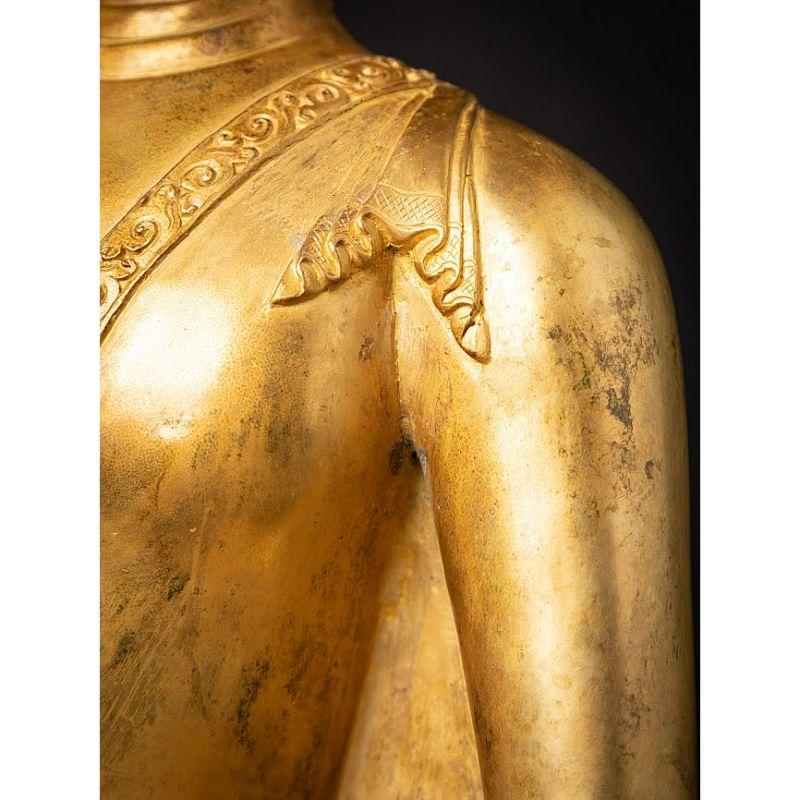 Buddha-Statue aus Nepal aus altem Bronze im Angebot 12
