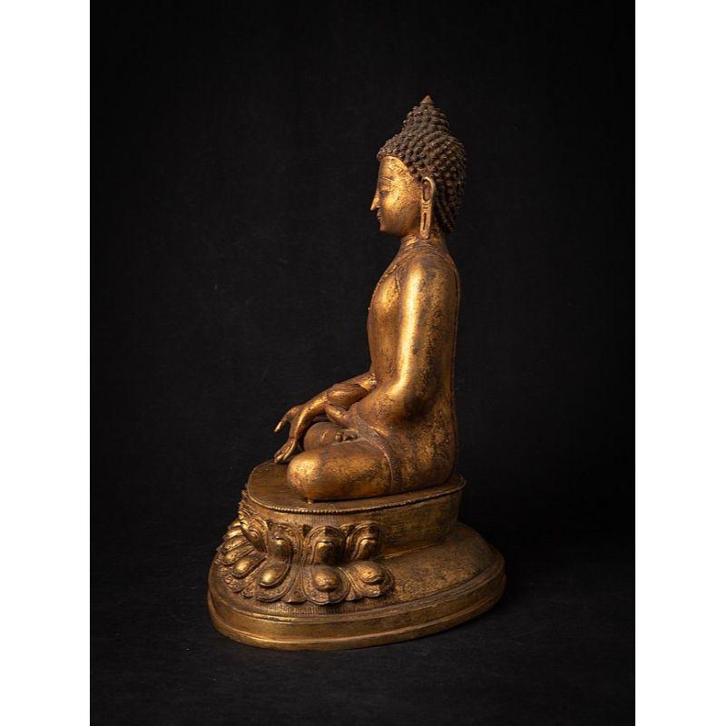 Old Bronze Nepali Buddha Statue from Nepal For Sale 13