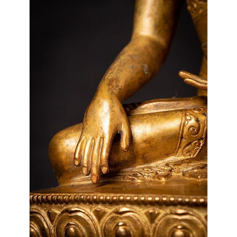 Vecchia statua di Buddha nepalese in bronzo dal Nepal 13