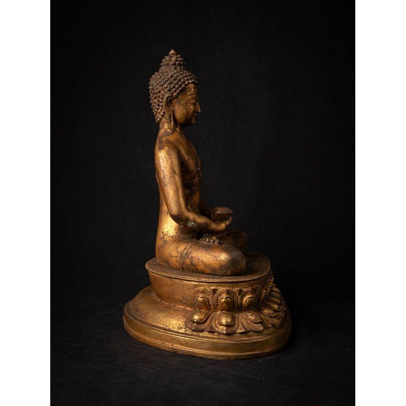 Old Bronze Nepali Buddha Statue from Nepal For Sale 14
