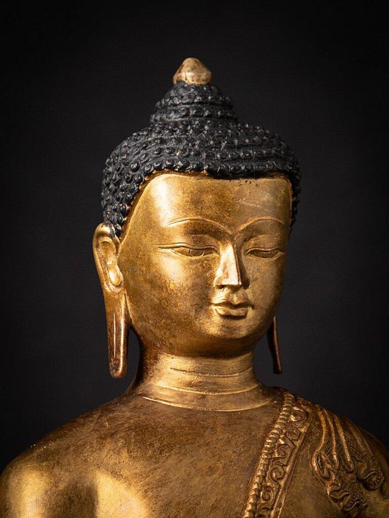 Nepalese Antica statua di bronzo del Buddha nepalese, Nepal