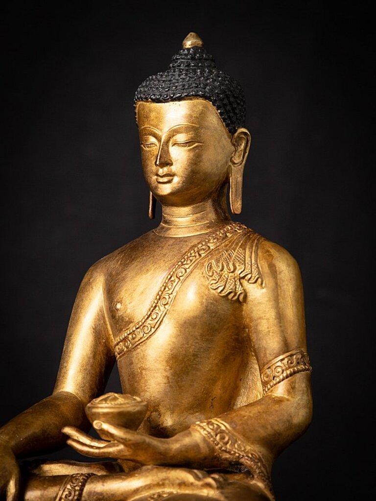 Bronzo Antica statua di bronzo del Buddha nepalese, Nepal