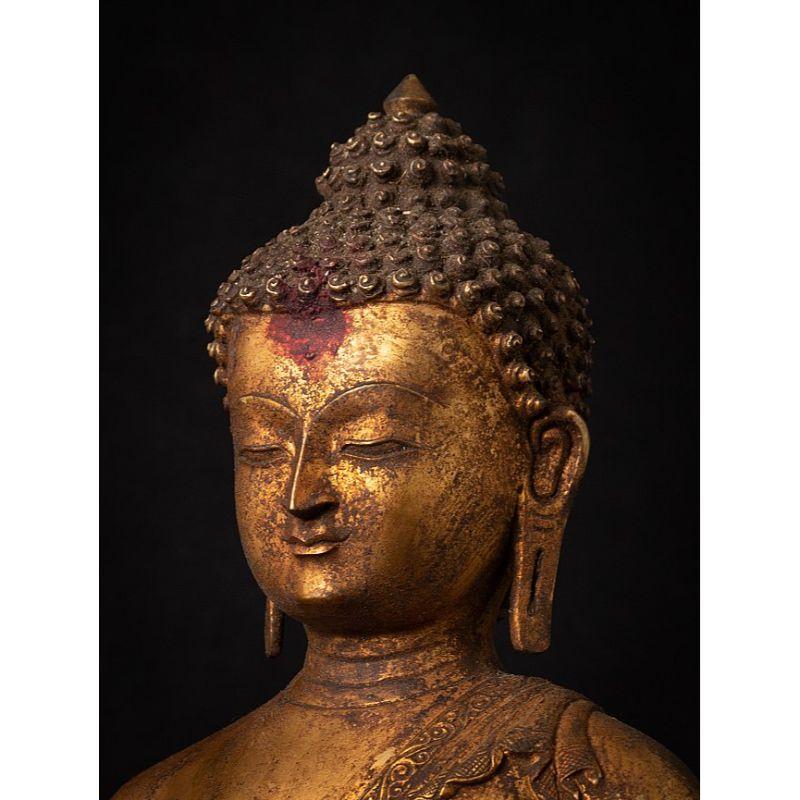 Old Bronze Nepali Buddha Statue from Nepal For Sale 1
