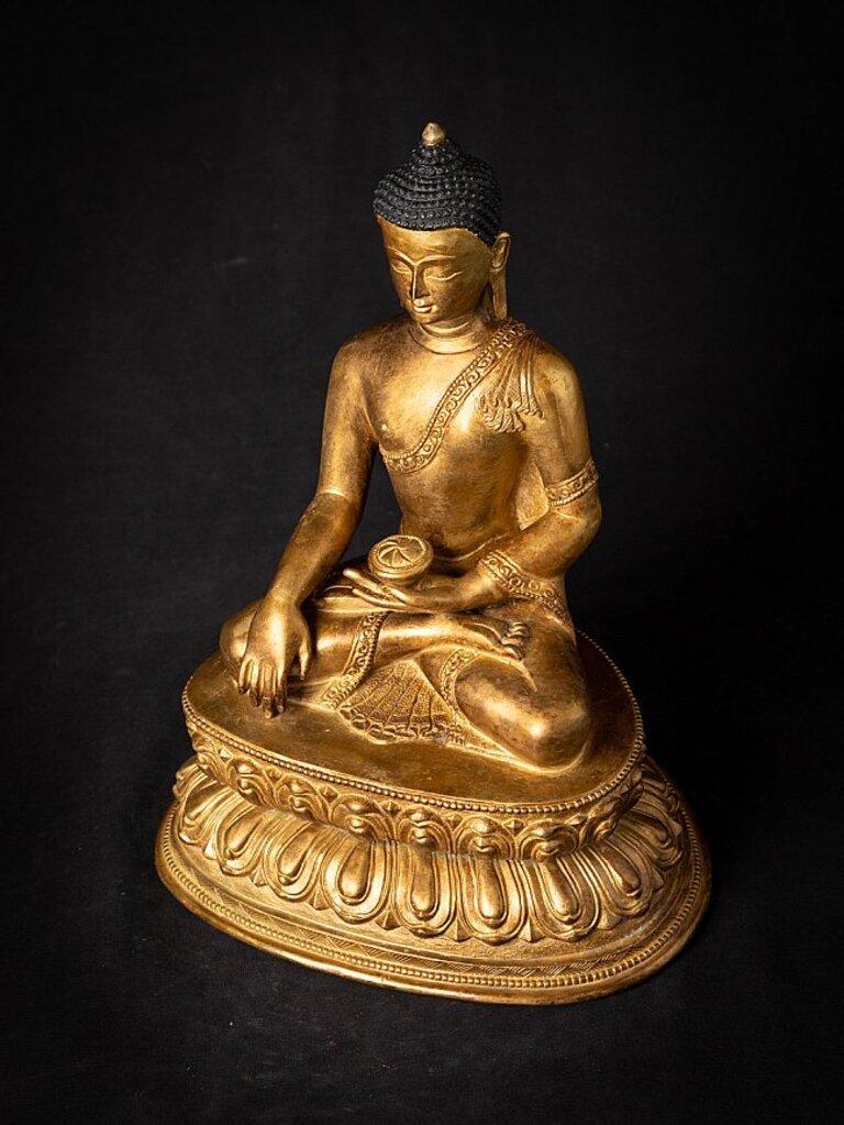 Antica statua di bronzo del Buddha nepalese, Nepal 1
