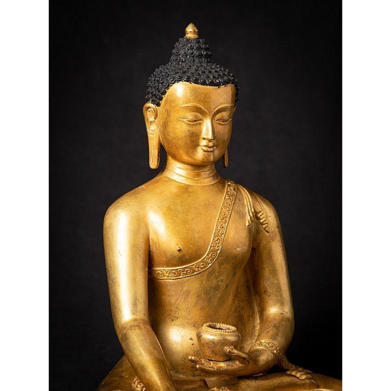 Buddha-Statue aus Nepal aus altem Bronze im Angebot 2