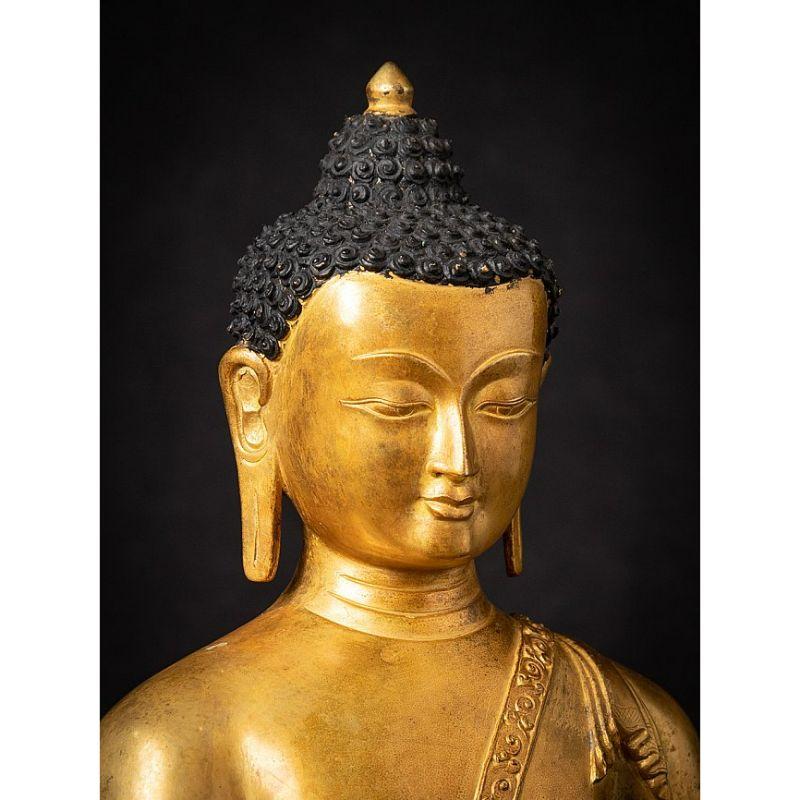 Buddha-Statue aus Nepal aus altem Bronze im Angebot 3