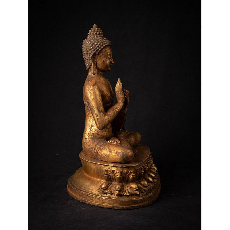 Old Bronze Nepali Buddha Statue from, Nepal For Sale 3