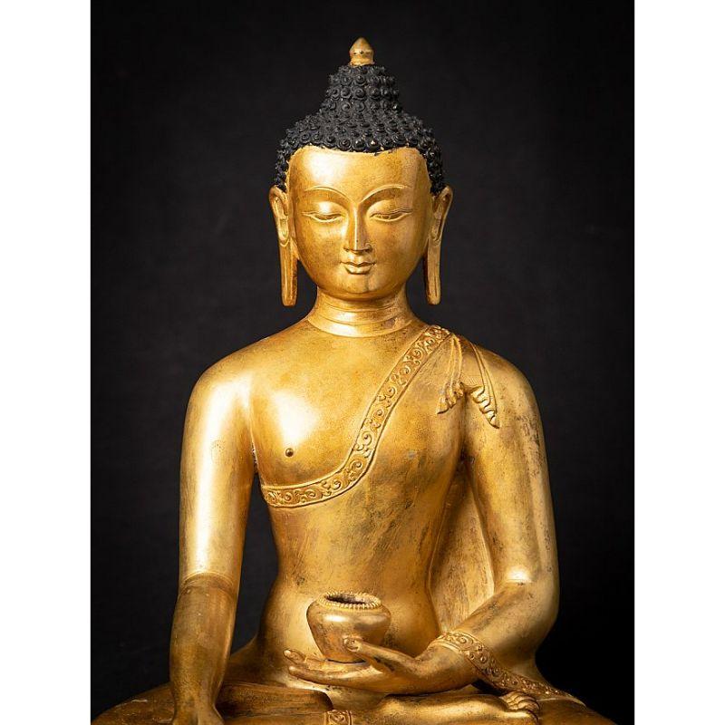 Buddha-Statue aus Nepal aus altem Bronze im Angebot 4