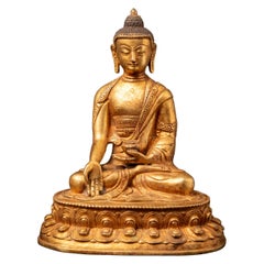 Old bronze Nepali Buddha statue from Nepal