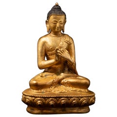 Old bronze Nepali Buddha statue from Nepal