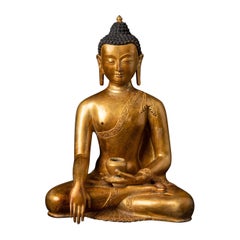 Old bronze Nepali Buddha statue from Nepal