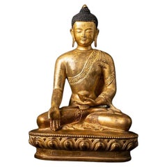 Old Bronze Nepali Buddha Statue from Nepal