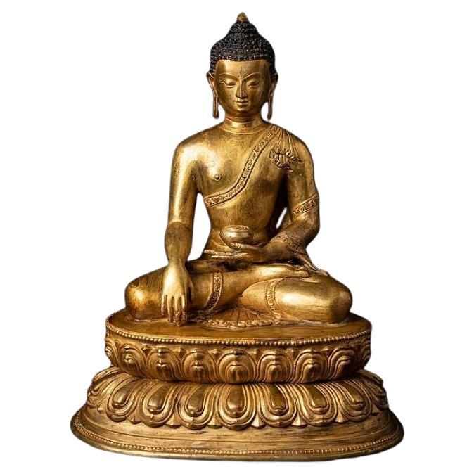 Old bronze Nepali Buddha statue from Nepal For Sale
