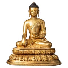 Old Bronze Nepali Buddha Statue from Nepal