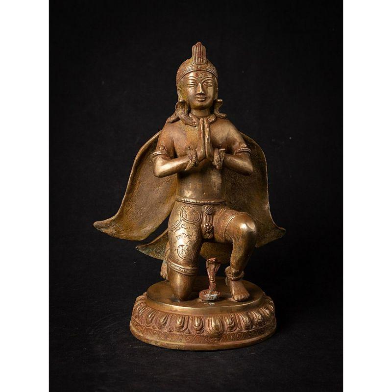 20th Century Old Bronze Nepali Garuda Statue from Nepal