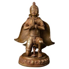 Old Bronze Nepali Garuda Statue from Nepal