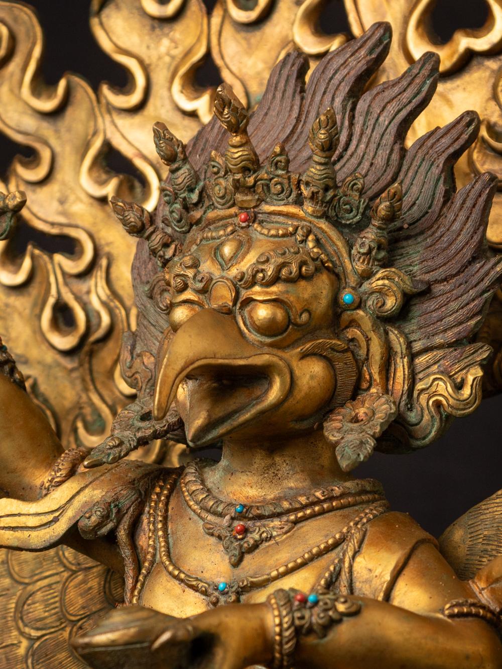 Népalais statue de Garuda népalaise en bronze ancien du Népal - Bouddhas originaux en vente