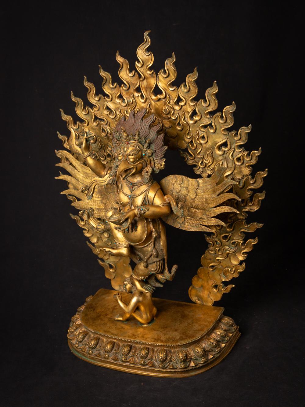 statue de Garuda népalaise en bronze ancien du Népal - Bouddhas originaux Bon état - En vente à DEVENTER, NL