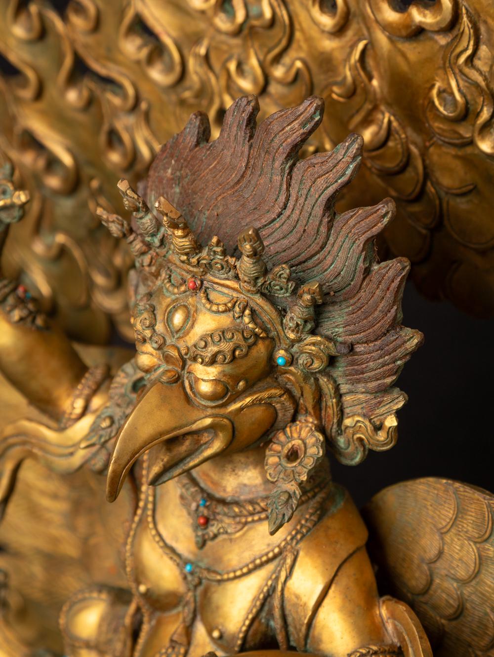 Bronze statue de Garuda népalaise en bronze ancien du Népal - Bouddhas originaux en vente