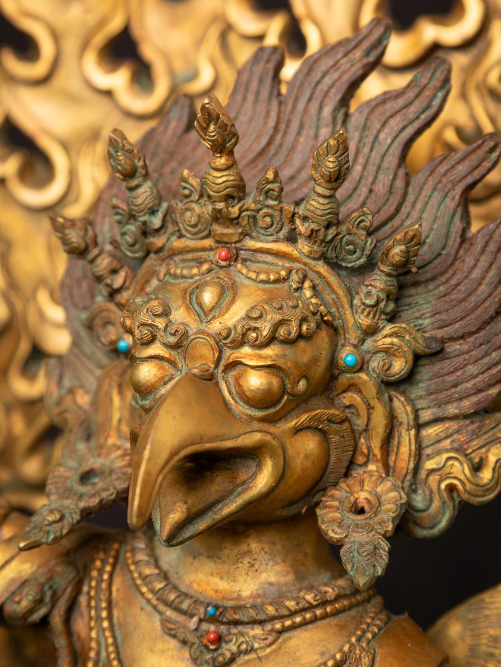 statue de Garuda népalaise en bronze ancien du Népal - Bouddhas originaux en vente 2