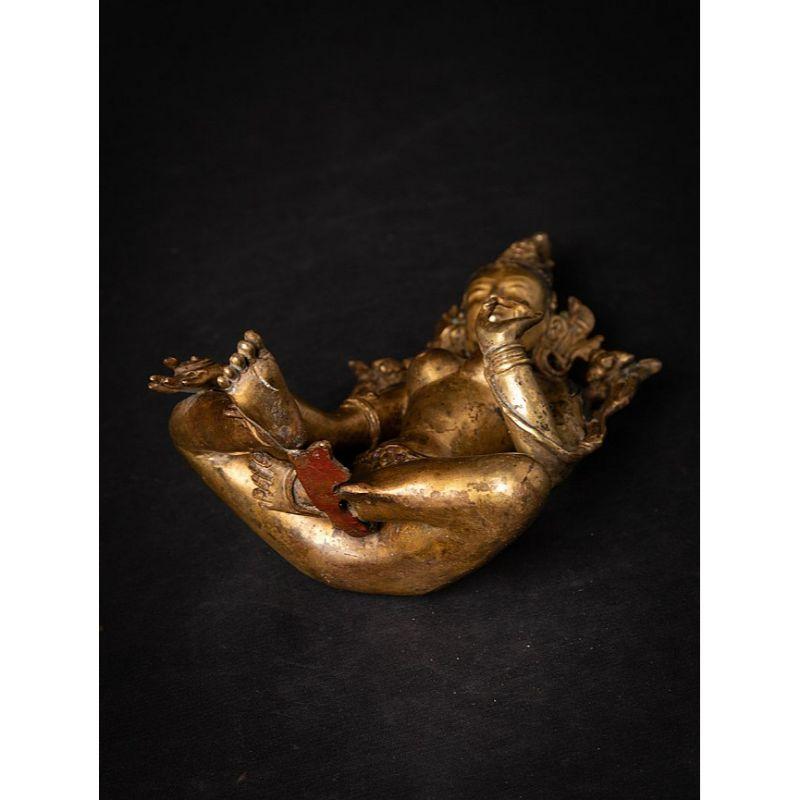 Old Bronze Nepali Green Tara from Nepal 15