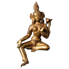 Tara népalaise verte ancienne en bronze du Népal